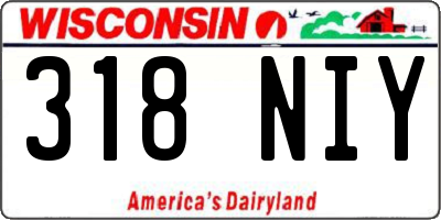 WI license plate 318NIY