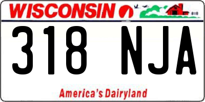 WI license plate 318NJA
