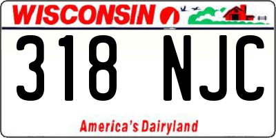 WI license plate 318NJC