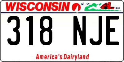 WI license plate 318NJE