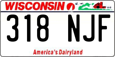 WI license plate 318NJF