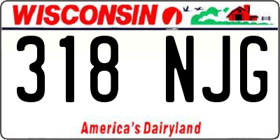 WI license plate 318NJG