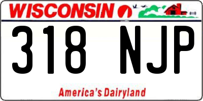 WI license plate 318NJP