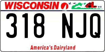 WI license plate 318NJQ