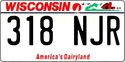 WI license plate 318NJR