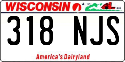 WI license plate 318NJS