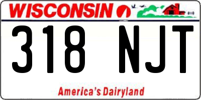 WI license plate 318NJT