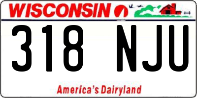 WI license plate 318NJU