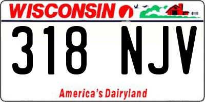 WI license plate 318NJV