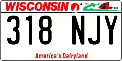 WI license plate 318NJY
