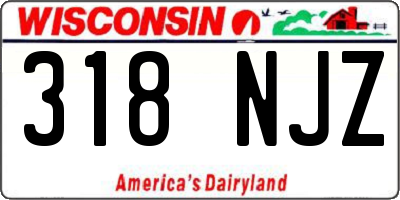 WI license plate 318NJZ