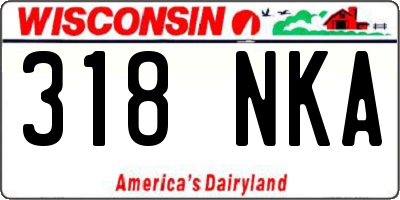 WI license plate 318NKA