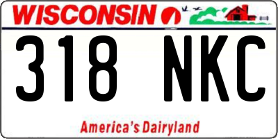 WI license plate 318NKC