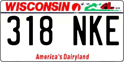 WI license plate 318NKE