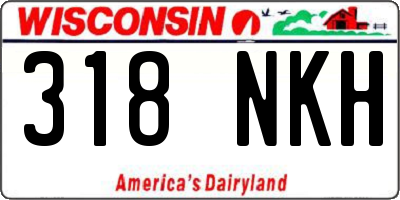 WI license plate 318NKH