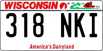 WI license plate 318NKI