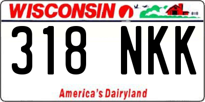 WI license plate 318NKK