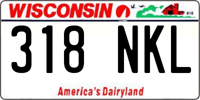 WI license plate 318NKL