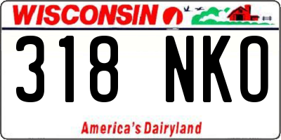 WI license plate 318NKO