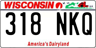 WI license plate 318NKQ