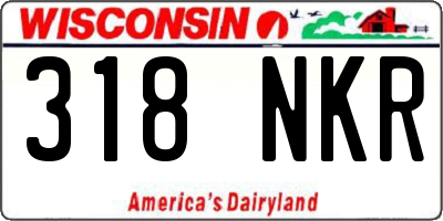 WI license plate 318NKR