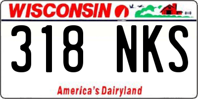 WI license plate 318NKS