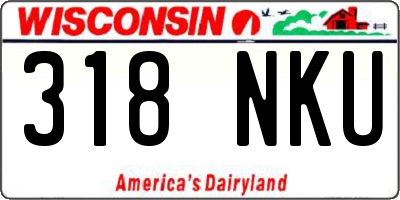 WI license plate 318NKU