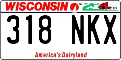 WI license plate 318NKX