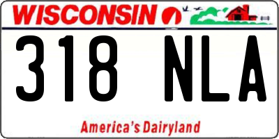 WI license plate 318NLA