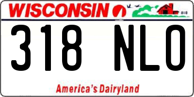 WI license plate 318NLO
