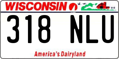 WI license plate 318NLU