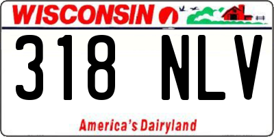 WI license plate 318NLV