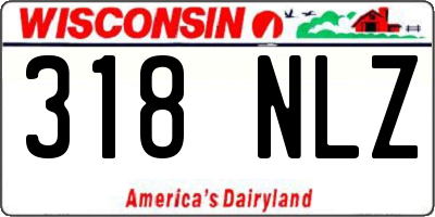 WI license plate 318NLZ