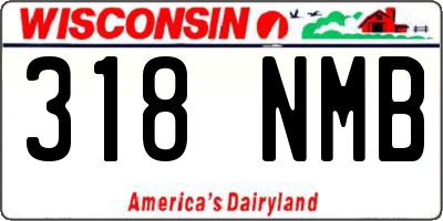 WI license plate 318NMB
