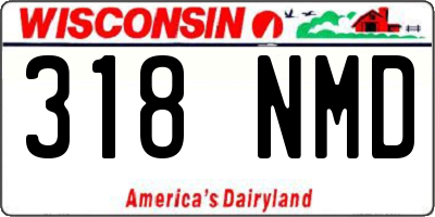 WI license plate 318NMD