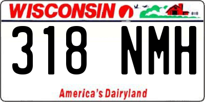 WI license plate 318NMH