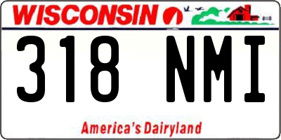 WI license plate 318NMI