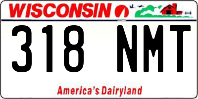 WI license plate 318NMT