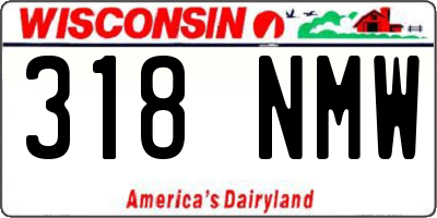 WI license plate 318NMW
