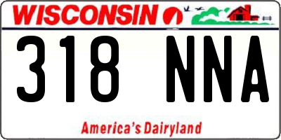 WI license plate 318NNA