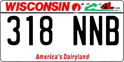 WI license plate 318NNB