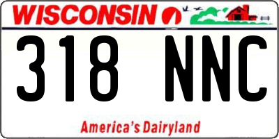 WI license plate 318NNC