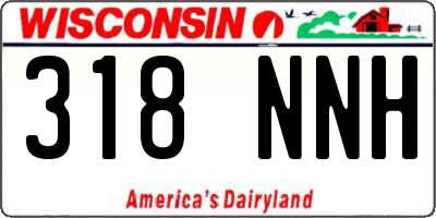 WI license plate 318NNH