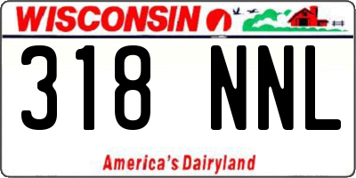 WI license plate 318NNL