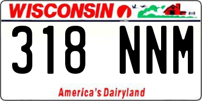 WI license plate 318NNM