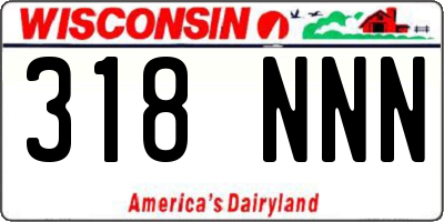 WI license plate 318NNN