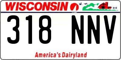 WI license plate 318NNV