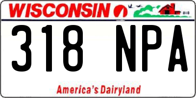 WI license plate 318NPA