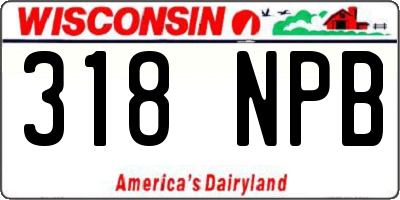 WI license plate 318NPB