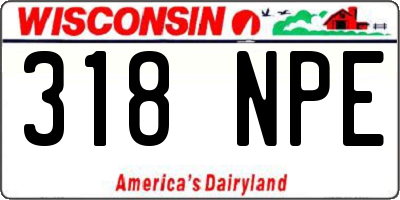 WI license plate 318NPE